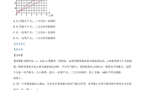 精品解析：上海市徐汇区2021-2022学年八年级上学期期末考试物理试题（解析版）_0122026上海中考一模二模真题试卷_2026年上海一模_上海1500初中高中试卷_初中_八年级_上学期_3：期末
