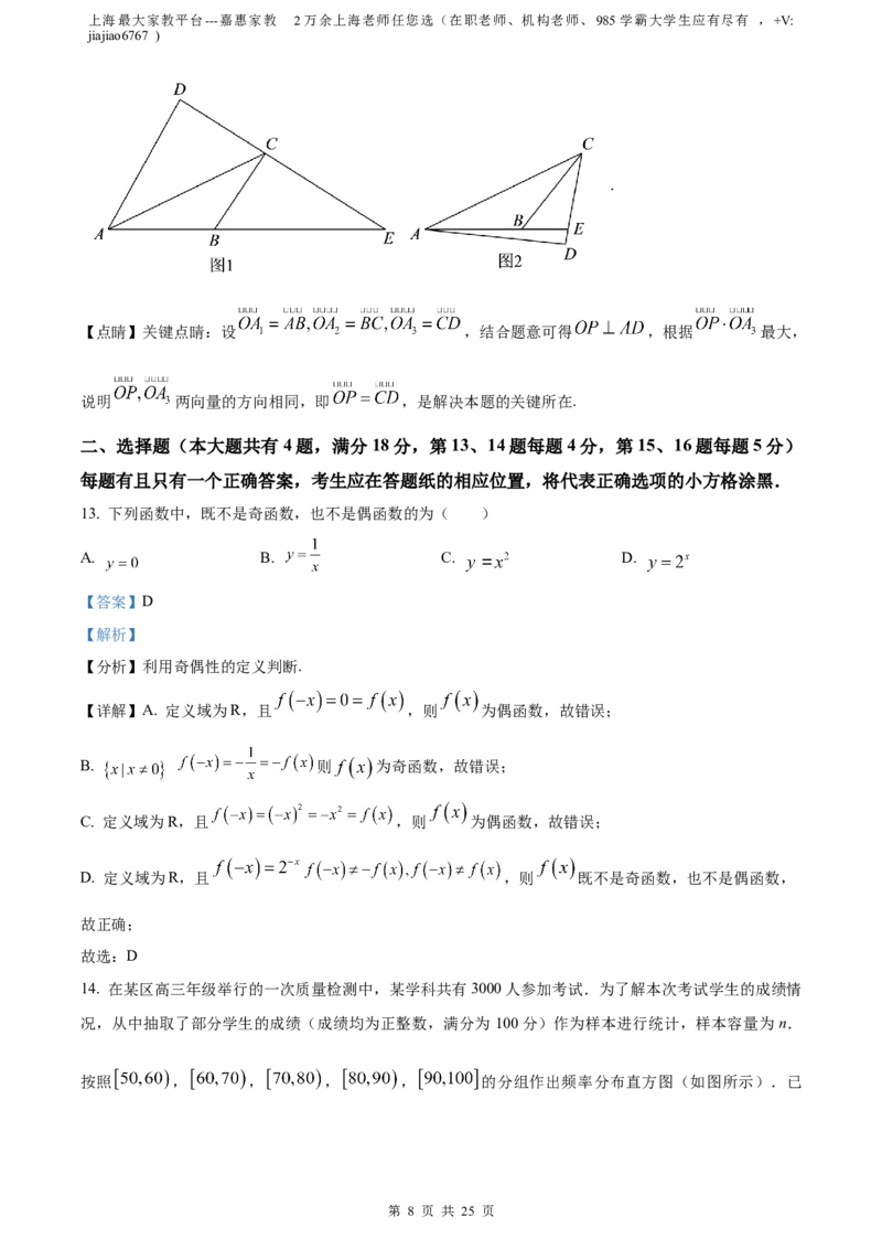 精品解析：上海市闵行区2023届高三二模数学试题（解析版）_0122026上海中考一模二模真题试卷_2026年上海一模_上海1500初中高中试卷_高中_高三_模拟卷_数学