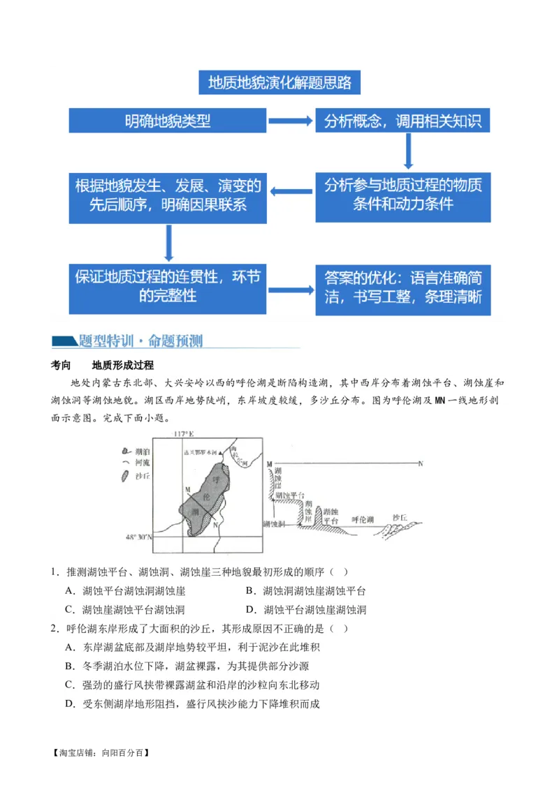 专题05微专题地貌演化过程、冰川地貌、沙丘（讲义）（解析版）_新高考复习资料_2024年新高考复习资料_二轮复习资料_2024年高考地理二轮复习讲练测（新教材新高考）_配套讲义