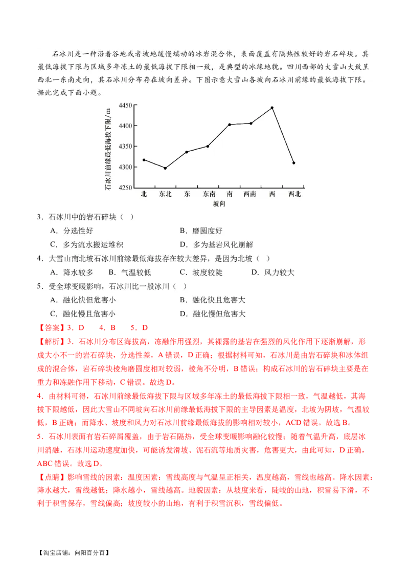 专题05微专题地貌演化过程、冰川地貌、沙丘（讲义）（解析版）_新高考复习资料_2024年新高考复习资料_二轮复习资料_2024年高考地理二轮复习讲练测（新教材新高考）_配套讲义