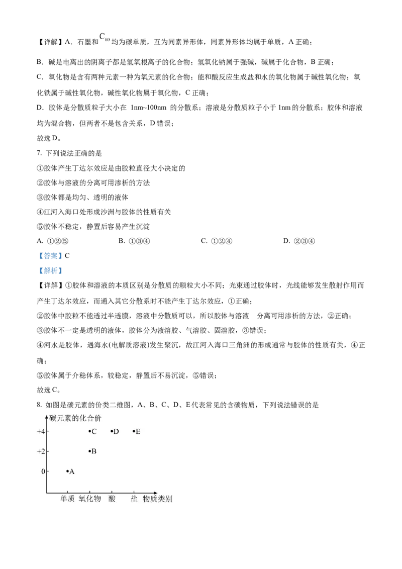 安徽省亳州市第二完全中学2025-2026学年高一上学期10月第一次质量检测化学试题Word版含解析_2025年11月高一试卷_251109安徽省亳州市第二完全中学2025-2026学年高一上学期10月月考