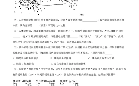 精品解析：上海市华东师范大学第二附属中学2023-2024学年高三9月月考生物试题（原卷版）_0122026上海中考一模二模真题试卷_2026年上海一模_上海1500初中高中试卷_高中_高三_上学期
