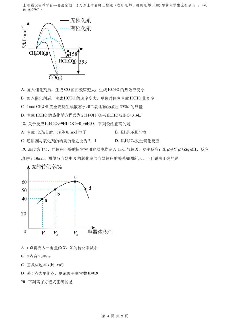 精品解析：上海市长宁区2022-2023学年高三下学期二模测试化学试题（原卷版）_0122026上海中考一模二模真题试卷_2026年上海一模_上海1500初中高中试卷_高中_高三_模拟卷_化学