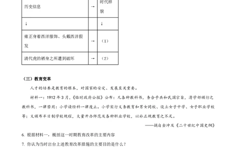 精品解析：上海市华东师范大学第二附属中学2022-2023学年高一下学期期中考试历史试题（解析版）_0122026上海中考一模二模真题试卷_2026年上海一模_上海1500初中高中试卷_高中_高一