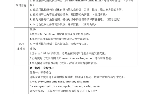 Unit3课时2SectionA（Pronunciation&2a-2e）（导学案）英语人教版2024八年级上册_最新人教版英语八年级上册_新版_初中英语8上新更新第二套可选择_01课件+教案+导学案+分层作业_3导学案