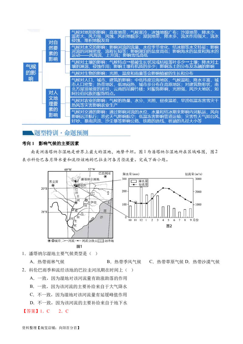 专题03大气运动规律（讲义）（解析版）_新高考复习资料_2024年新高考复习资料_二轮复习资料_2024年高考地理二轮复习讲练测（新教材新高考）_配套讲义_教师版（含答案解析）