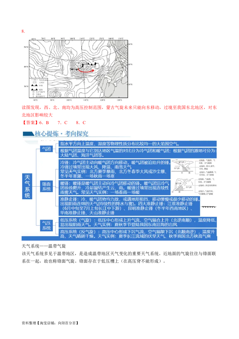 专题03大气运动规律（讲义）（解析版）_新高考复习资料_2024年新高考复习资料_二轮复习资料_2024年高考地理二轮复习讲练测（新教材新高考）_配套讲义_教师版（含答案解析）