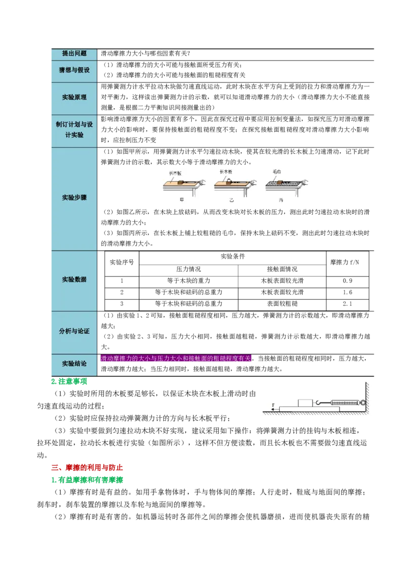 专题09运动和力（讲义）（原卷版）_8、物理总复习_8.中考物理总复习_2024年中考复习资料_一轮复习资料_完2024年中考物理一轮复习课件+讲义+练习（全国通用）