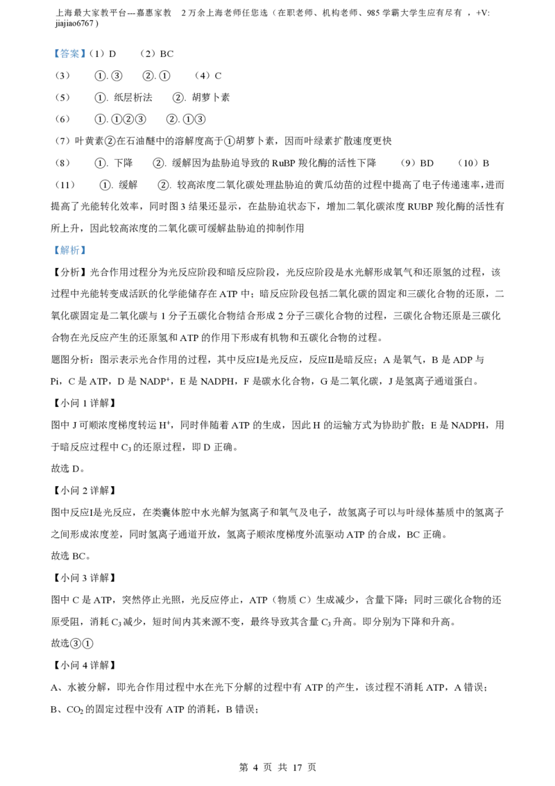 精品解析：上海市曹杨二中2022-2023学年高一下学期期末生物试题（解析版）_0122026上海中考一模二模真题试卷_2026年上海一模_上海1500初中高中试卷_高中_高一_下学期_3：期末