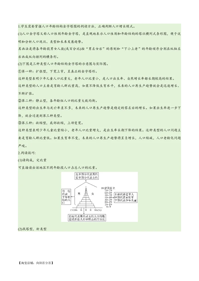 专题07人口与城市易错突破（6大易错）-备战2024年高考地理考试易错题（全国通用）（解析版）_新高考复习资料_2024年新高考复习资料_专项复习资料_教师版（含答案解析）