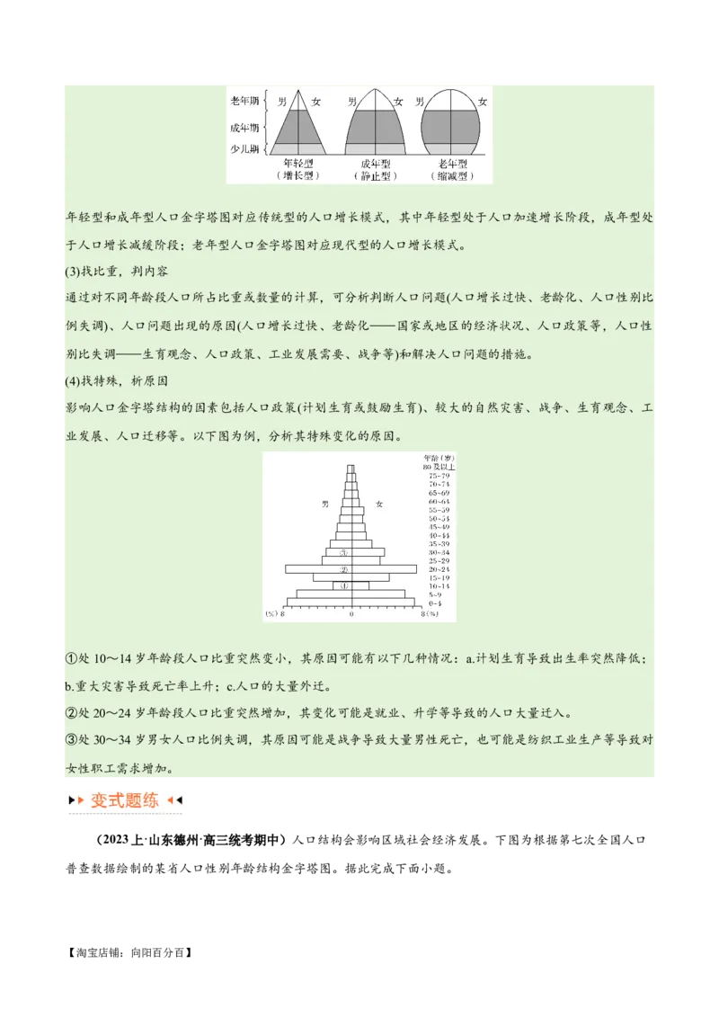专题07人口与城市易错突破（6大易错）-备战2024年高考地理考试易错题（全国通用）（解析版）_新高考复习资料_2024年新高考复习资料_专项复习资料_教师版（含答案解析）