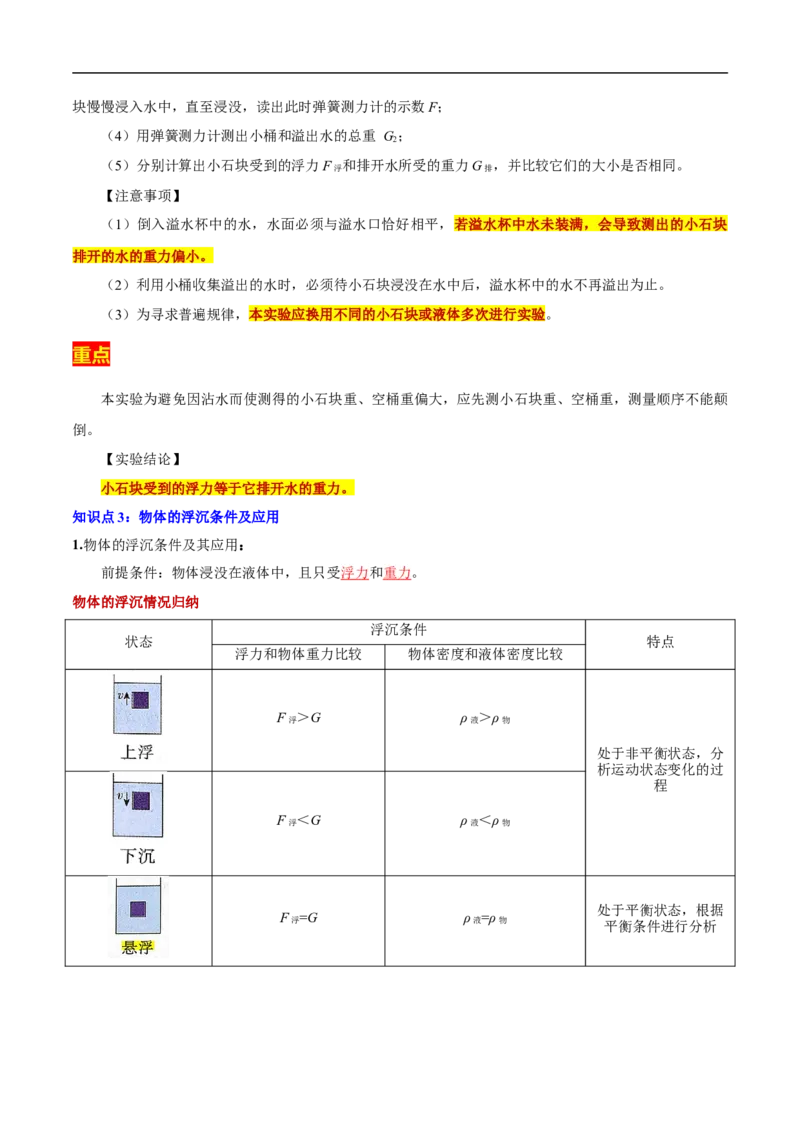 专题10压强和浮力（全国通用）解析版_8、物理总复习_8.中考物理总复习_2024年中考复习资料_二轮复习资料_完2024年中考物理专题练习（全国通用）_重点练_教师版（含答案解析）