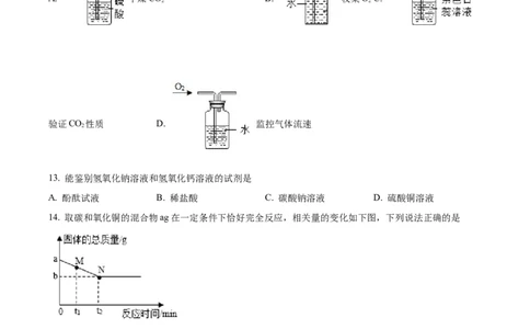 精品解析：2023年上海市金山区中考二模化学试题（原卷版）_0122026上海中考一模二模真题试卷_2025-2012年_5.上海中考化学一模二模（12-24）_二模_2023年上海市中考化学二模试卷（15份）