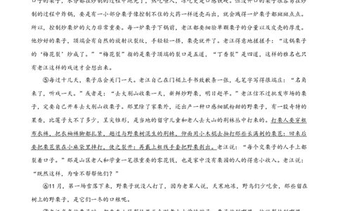 精品解析：2023年上海市松江区中考一模语文试题（原卷版）_0122026上海中考一模二模真题试卷_2025-2012年_1.上海中考语文一模二模（14-24）_一模_2023年上海市中考语文一模试卷（16份）