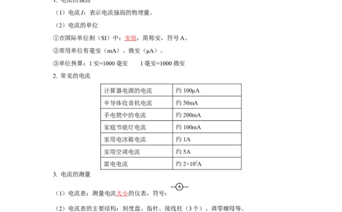 专题15电流电压电阻（知识梳理+典例+练习）-2024物理中考一轮复习精品资料（教师版）_8、物理总复习_2024年中考复习资料_一轮复习_更新2024年中考物理一轮复习精品资料_配套练习