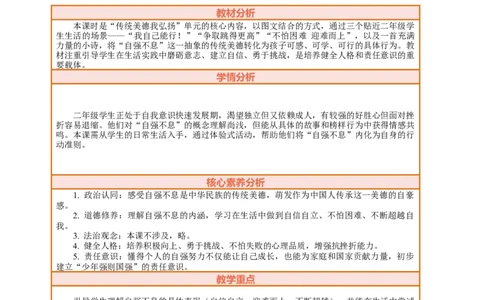 11.2《少年当自强&mdash;&mdash;做自强不息的人》教案设计(1)_26新二年级道法下册（统编版）_版本一_部编版道德与法治2下_2026春新版_第三套-wu_01课件+教案+习题第1套