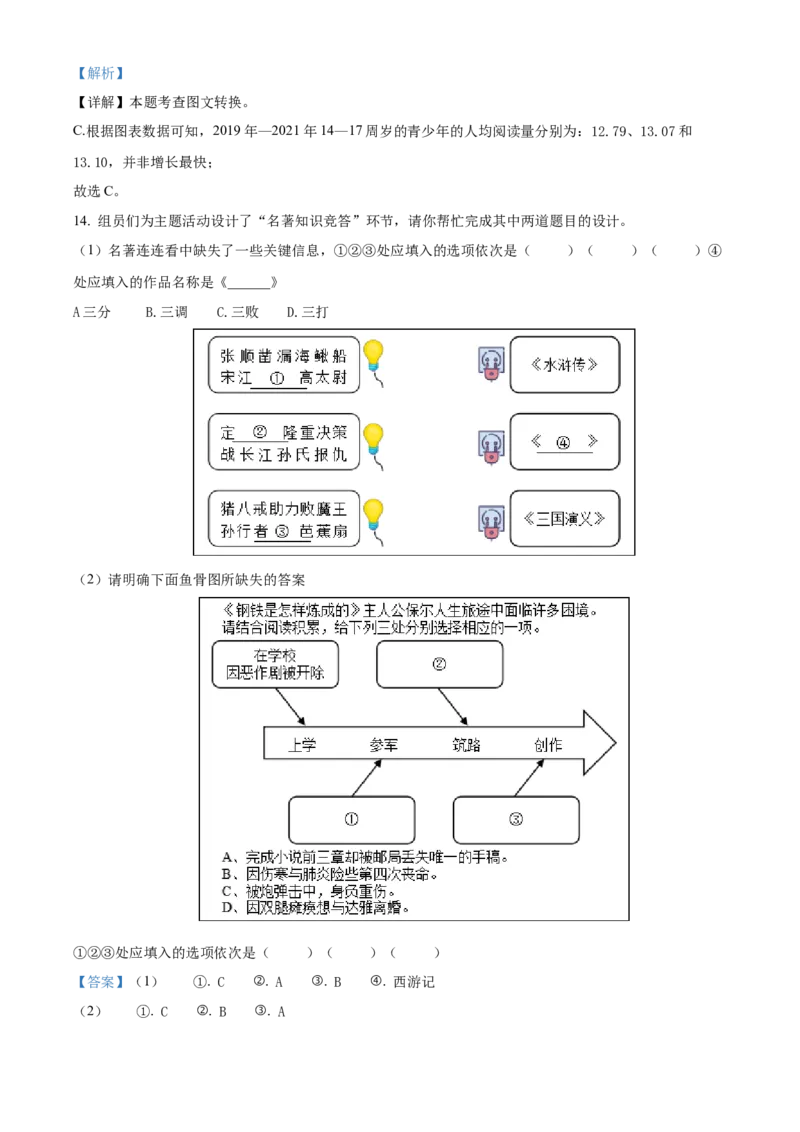 精品解析：2022年上海市徐汇区中考一模语文试题（解析版）_0122026上海中考一模二模真题试卷_2025-2012年_1.上海中考语文一模二模（14-24）_一模_2023年上海市中考语文一模试卷（16份）