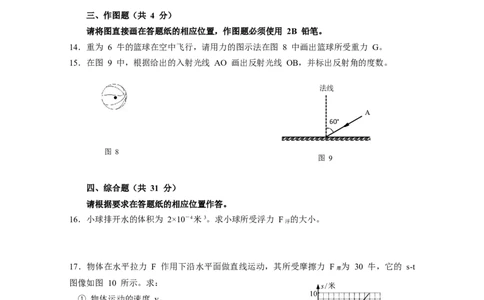 初三综合-物理部分（黄浦）_0122026上海中考一模二模真题试卷_2025-2012年_4.上海中考物理一模二模（14-24）_二模_2022年上海市中考物理二模试卷（16份）