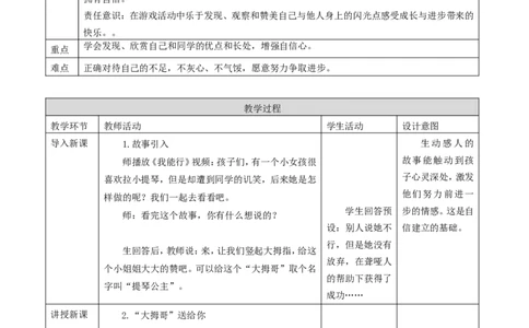 13.1我能行(第一课时)教案_26新二年级道法下册（统编版）_版本一(1)_部编版道德与法治2下_旧版_道法2下课件教案_01.道法2下第2套课件+核心素养教案_核心素养教案配套