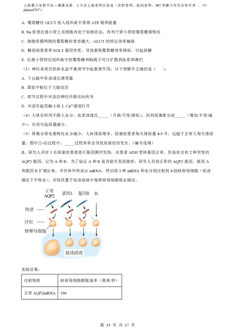 精品解析：上海七宝中学2022-2023学年高二上生物期末生物试题（解析版）_0122026上海中考一模二模真题试卷_2026年上海一模_上海1500初中高中试卷_高中_高二_上学期_3：期末