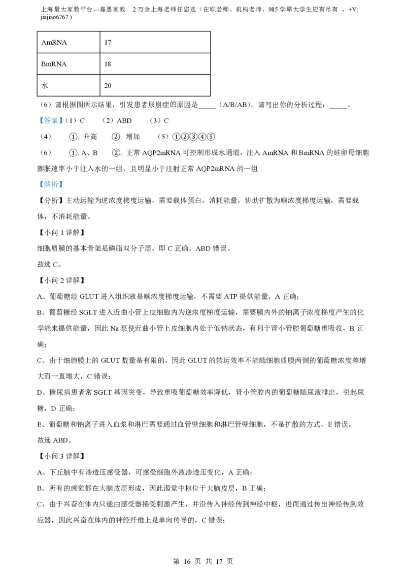 精品解析：上海七宝中学2022-2023学年高二上生物期末生物试题（解析版）_0122026上海中考一模二模真题试卷_2026年上海一模_上海1500初中高中试卷_高中_高二_上学期_3：期末