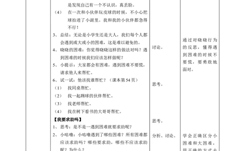 14请帮我一下吧第一课时教案_26新一年级道法下册（统编版）_老课标资料_2、教学教案部编一下道法_教案1