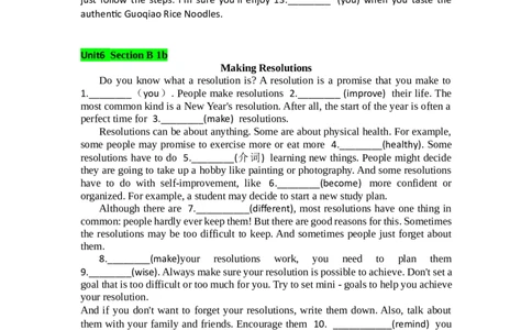Unit5-Unit8课文改编语法填空2025-2026学年人教版英语八年级上册_最新人教版英语八年级上册_新版_最新2025秋人教版英语（八年级上册）_人教8上基础版_9、课文改变语法填空