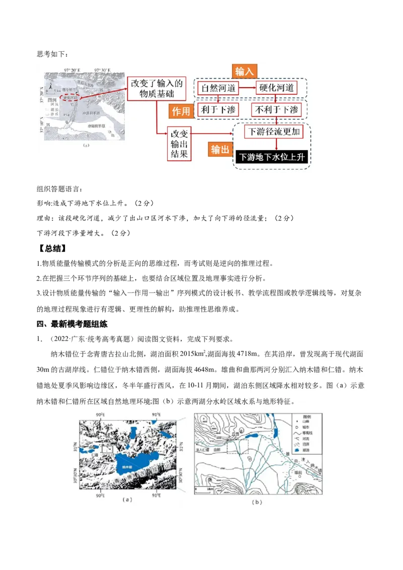 专题08基于物质能量传输视角的解题思维（原卷版）_新高考复习资料_2024年新高考复习资料_二轮复习资料_2024年高考地理二轮热点题型归纳与变式演练（新高考通用）