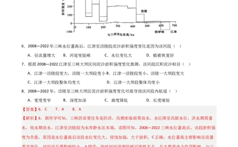 单元突破卷06地球上的水-2025年高考地理一轮复习考点通关卷（新高考通用）（解析版）_新高考复习资料_2025年新高考资料_2025年高考地理一轮复习考点通关卷（新高考通用）