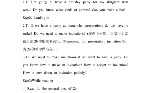 八年级英语上册教案：Unit9Canyoucometomyparty_最新人教版英语八年级上册_老版（含有参考价值）_01教案人教版初中英语八上（多版本）易提分旗舰店_精品教案（多选择）