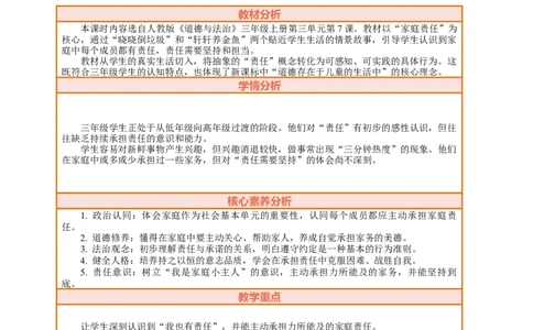 7.2《我的家庭贡献与责任&mdash;&mdash;我也有责任》教案设计_26新三年级道法下册（统编版）_版本一_部编版道德与法治3下_2026春新版_第二套_01.道法3下第2套课件+核心素养教案26春已更完