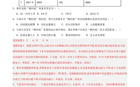 热点突破06（三）含沙量与输沙量-2025年高考地理一轮复习考点通关卷（新高考通用）（解析版）_新高考复习资料_2025年新高考资料_2025年高考地理一轮复习考点通关卷（新高考通用）
