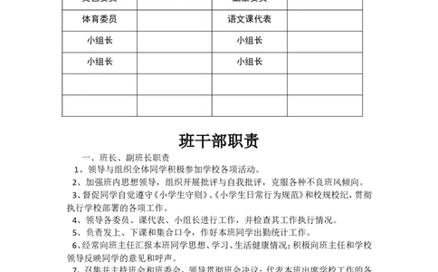 班委会名单_最新人教版英语八年级上册_老版（含有参考价值）_09.班主任+教师常用工作资料包易提分旗舰店_教师常用表格