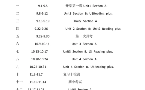 教学计划（1）_最新人教版英语八年级上册_新版_初中英语8上新更新第二套可选择_10教学计划