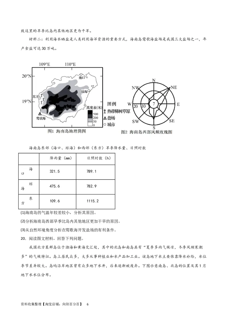 热点专项03气候类型及判读（原卷版）_新高考复习资料_2024年新高考复习资料_一轮复习资料_完2024年高考地理一轮复习考点通关卷（新高考）_热点专项
