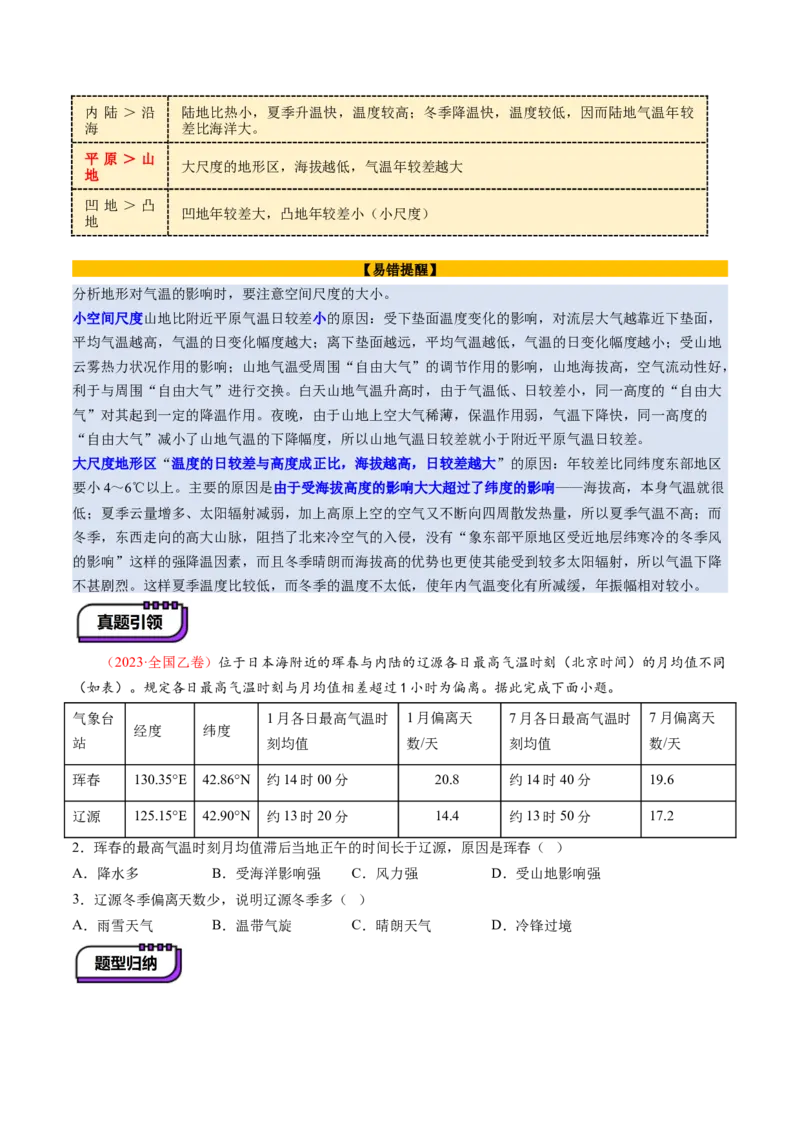 第06讲大气的组成、垂直结构及受热过程（讲义）（原卷版）_新高考复习资料_2025年新高考资料_2025年高考地理一轮复习讲练测（新教材新高考）