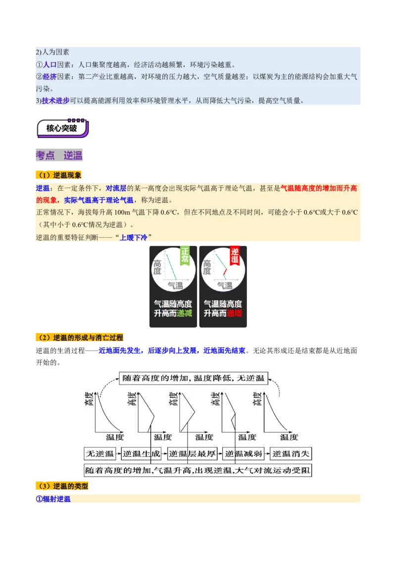 第06讲大气的组成、垂直结构及受热过程（讲义）（原卷版）_新高考复习资料_2025年新高考资料_2025年高考地理一轮复习讲练测（新教材新高考）