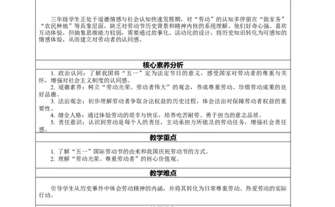 3.1《一切靠劳动&mdash;&mdash;劳动者的节日》教案设计_26新三年级道法下册（统编版）_版本一_部编版道德与法治3下_2026春新版_第二套_01.道法3下第2套课件+核心素养教案26春