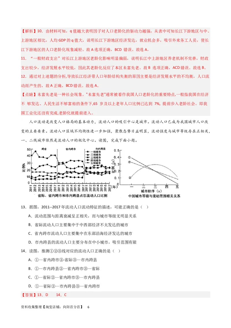 热点专项08人口统计图类（解析版）_新高考复习资料_2024年新高考复习资料_一轮复习资料_完2024年高考地理一轮复习考点通关卷（新高考）_热点专项