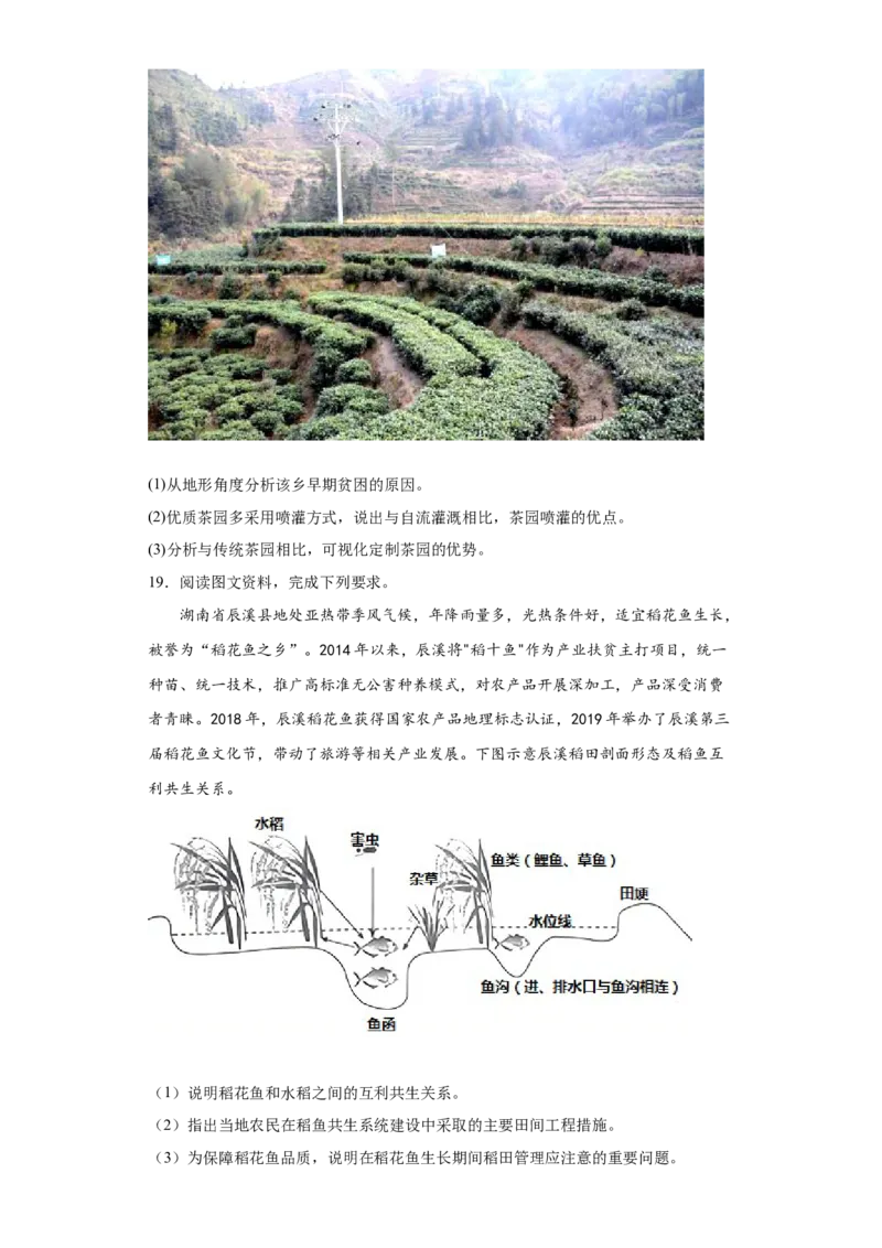 热点02精准扶贫与乡村振兴_新高考复习资料_2022年新高考复习资料_2022年高考地理全二轮复习高频考点热点专项突破训练_热点02精准扶贫与乡村振兴综合训练（原卷版+解析版）