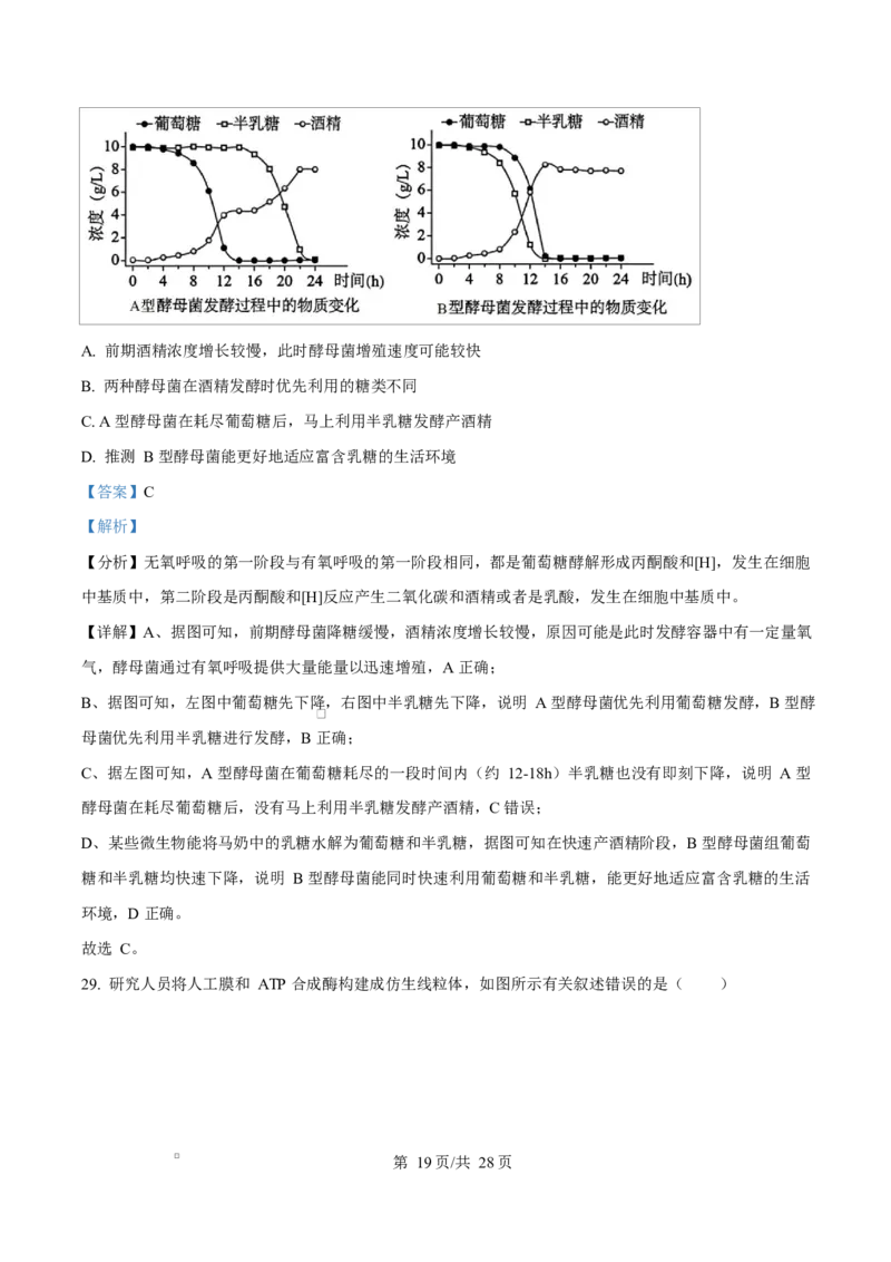 广东省江门市2024-2025学年高一上学期1月期末考试生物试题Word版含解析_2025年03月试卷_0310广东省江门市2024-2025学年高一上学期1月期末考试