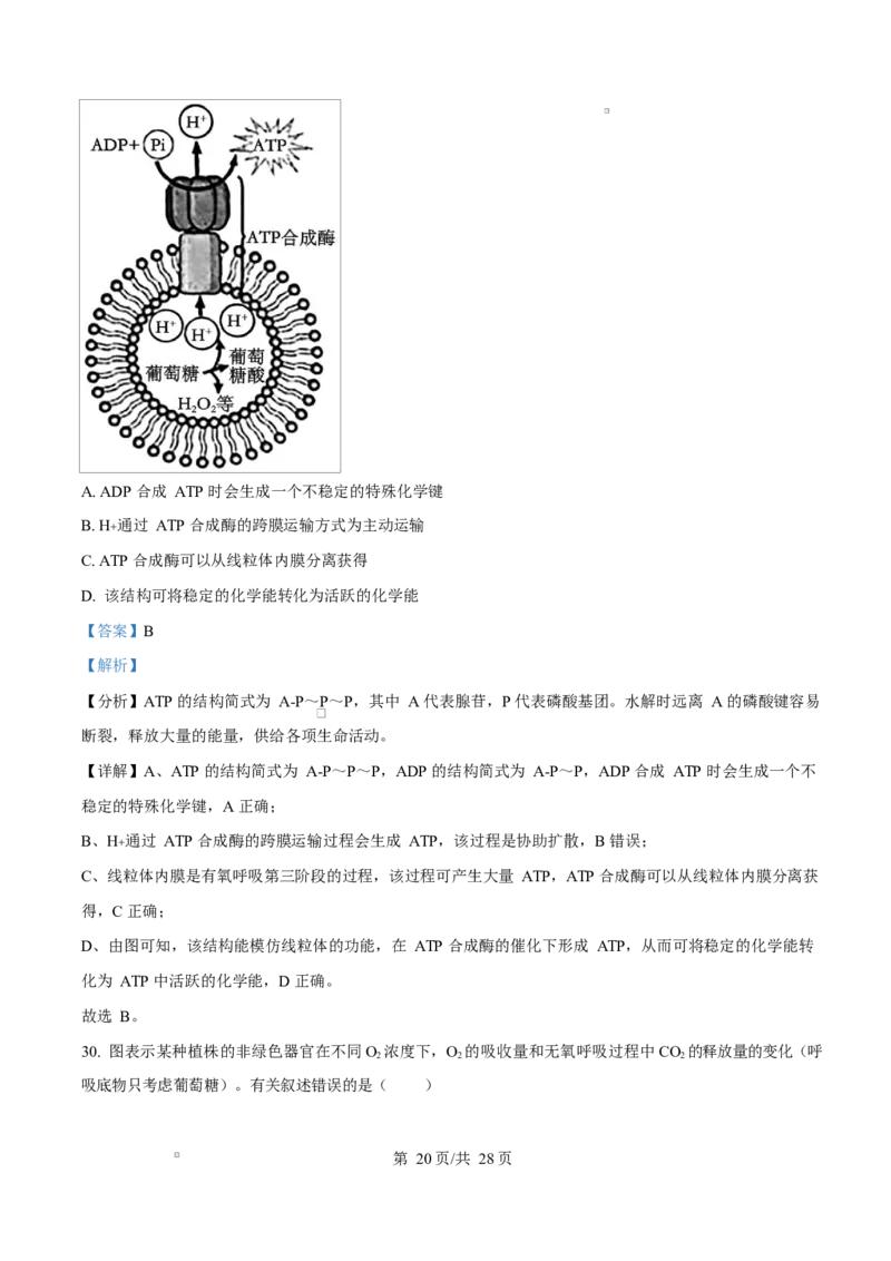 广东省江门市2024-2025学年高一上学期1月期末考试生物试题Word版含解析_2025年03月试卷_0310广东省江门市2024-2025学年高一上学期1月期末考试