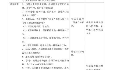 3.12我的环保小搭档第一课时教案(1)_26新二年级道法下册（统编版）_版本二_教学设计_教案1