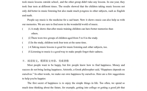 特色训练八年级英语人教版上册主题阅读培优专项训练（十）_最新人教版英语八年级上册_老版（含有参考价值）_03练习和试卷人教版初中英语八上（多版本）易提分旗舰店