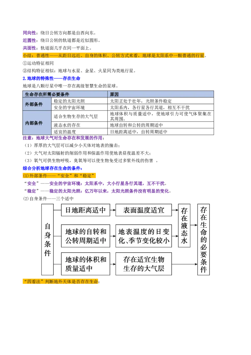 第03讲地球的宇宙环境、演化历史与圈层结构（讲义）（原卷版）_新高考复习资料_2025年新高考资料_2025年高考地理一轮复习讲练测（新教材新高考）
