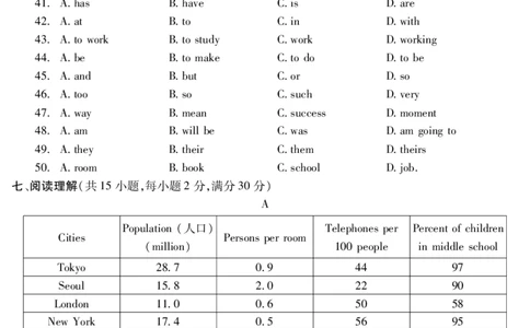 安徽宣城市2019-2020学年八年级上学期期末联合调研测试地英语试题（pdf版）_最新人教版英语八年级上册_老版（含有参考价值）_各地期中期末真题