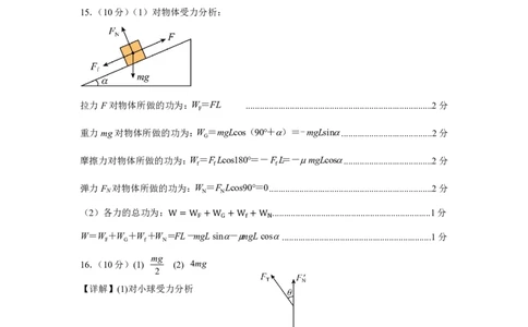 山东省济宁市第一中学2024-2025学年高一下学期3月月考物理答案_2025年04月试卷_0407山东省济宁市第一中学2024-2025学年高一下学期3月月考