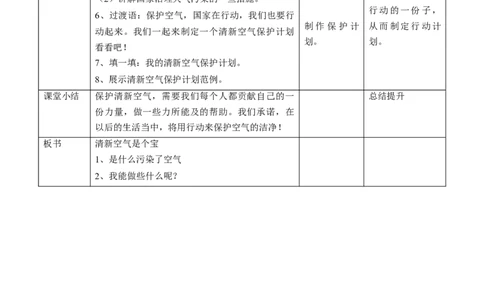 3.10清新空气是个宝第二课时教案(1)_26新二年级道法下册（统编版）_版本二_教学设计_教案1