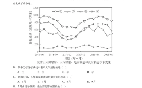 第06讲大气的组成、垂直结构及受热过程（练习）（原卷版）_新高考复习资料_2025年新高考资料_2025年高考地理一轮复习讲练测（新教材新高考）
