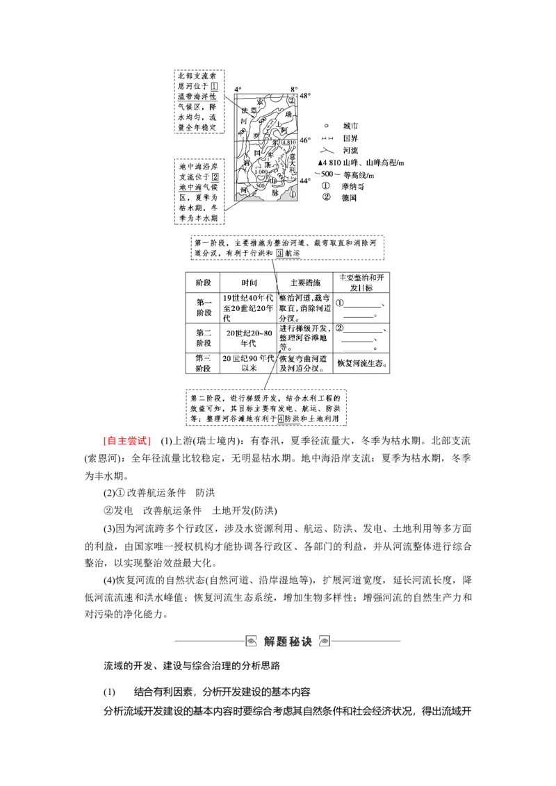 第14章流域的综合开发&mdash;&mdash;以美国田纳西河流域为例教案_新高考复习资料_2022年新高考复习资料_2022届一轮复习讲练结合7.13更新_系列一
